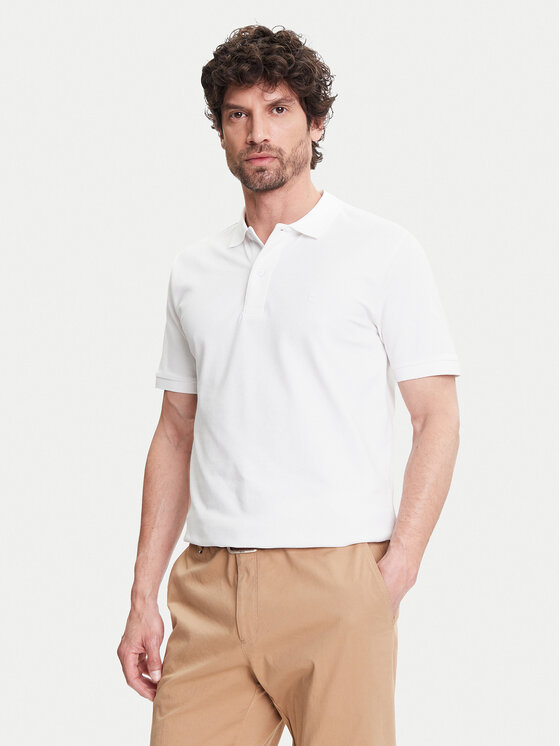 Pierre Cardin Тениска с яка и копчета C5 21354.2110 Бял Regular Fit за Мъже цена