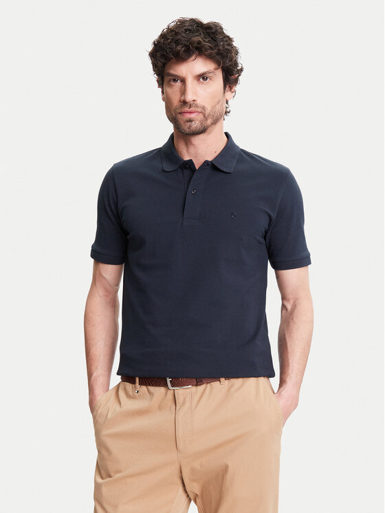 Pierre Cardin Тениска с яка и копчета C5 21354.2110 Тъмносин Regular Fit за Мъже цена