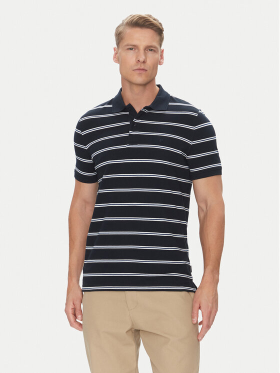 Pierre Cardin Тениска с яка и копчета C5 21364.2111 Тъмносин Regular Fit за Мъже цена