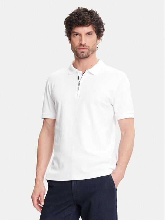 Pierre Cardin Тениска с яка и копчета C5 21455.2119 Бял Regular Fit за Мъже цена