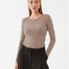 Pinko Блуза Berlino 100639 A13G Бежов Slim Fit за Жени цена
