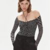 Pinko Боди Birba 102221 A1A0 Черен Slim Fit за Жени цена