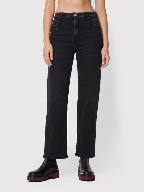 Pinko Дънки Sveva 1J1129 A09G Черен Straight Fit за Жени цена