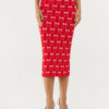 Pinko Пола тип молив 100211 A0IS Червен Slim Fit за Жени цена