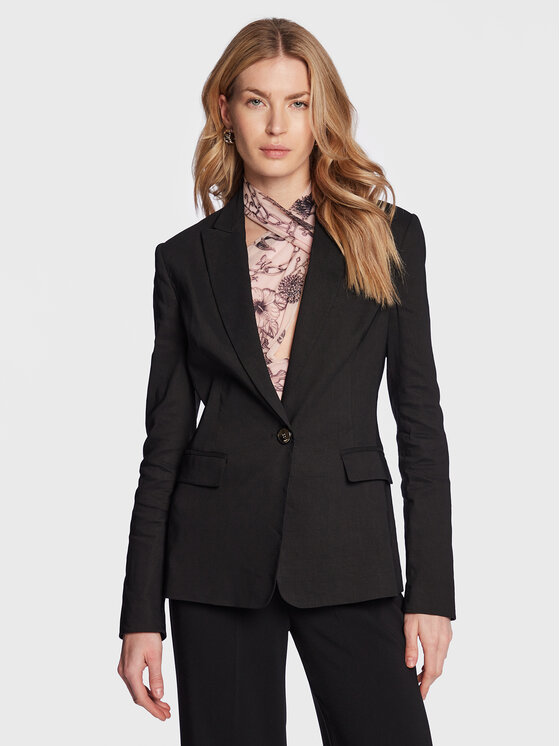 Pinko Сако Equilibrato 100987 A0IM Черен Slim Fit за Жени цена