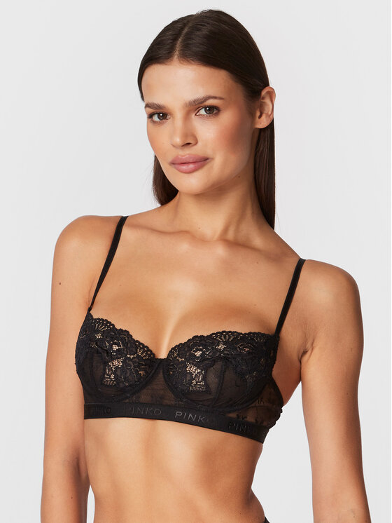 Pinko Сутиен с банели Regan AI 22-23 BLK01 1G18DA Y7ES Черен за Жени цена