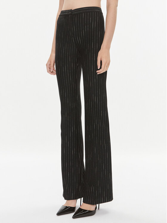 Pinko Текстилни панталони Hulka 100054 A1AQ Черен Wide Leg за Жени цена