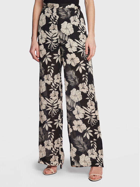 Pinko Текстилни панталони Taccagno 100910 A0OF Черен Relaxed Fit за Жени цена