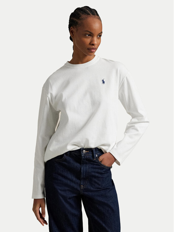 Polo Ralph Lauren Блуза 211967105001 Бял Straight Fit за Жени цена