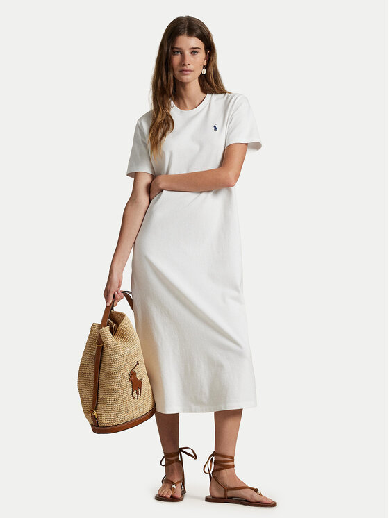 Polo Ralph Lauren Ежедневна рокля 211971066002 Бял Straight Fit за Жени цена