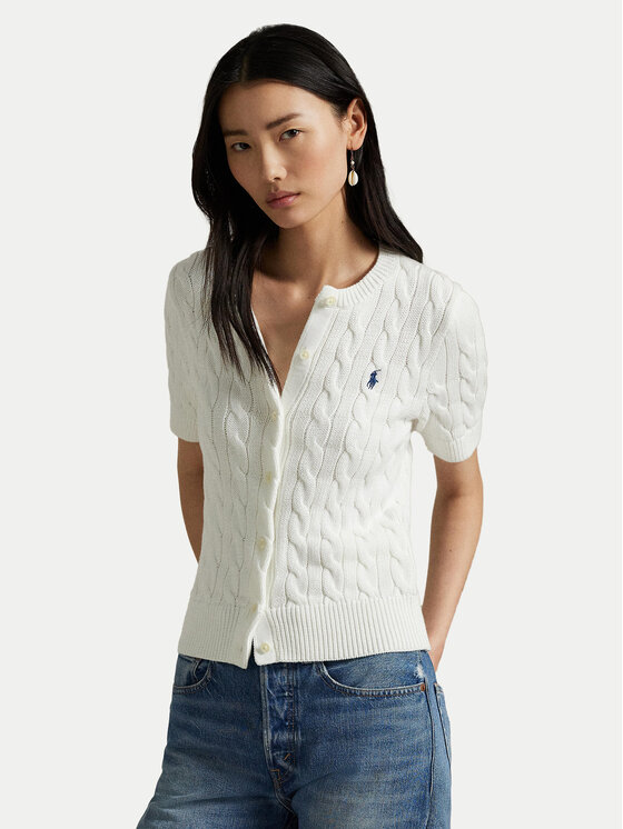 Polo Ralph Lauren Кардиган 211966720001 Бял Slim Fit за Жени цена