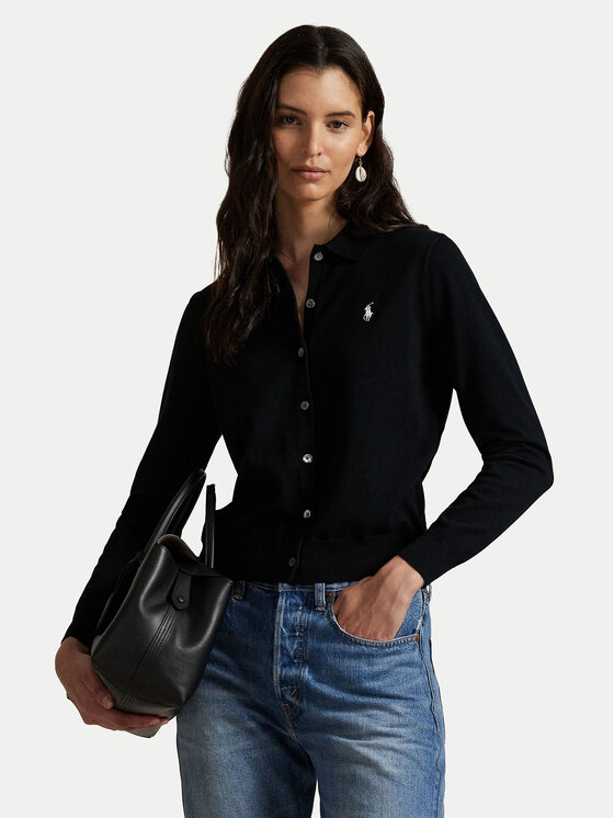 Polo Ralph Lauren Кардиган 211972110001 Черен Slim Fit за Жени цена