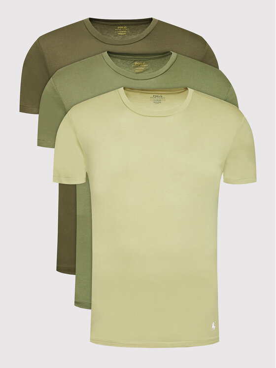 Polo Ralph Lauren Комплект 3 тишърти 714830304013 Зелен Regular Fit за Мъже цена