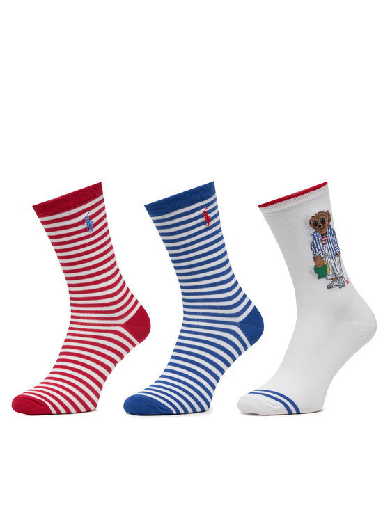 Polo Ralph Lauren Комплект 3 чифта дълги чорапи дамски 455972027001 Бежов за Жени цена