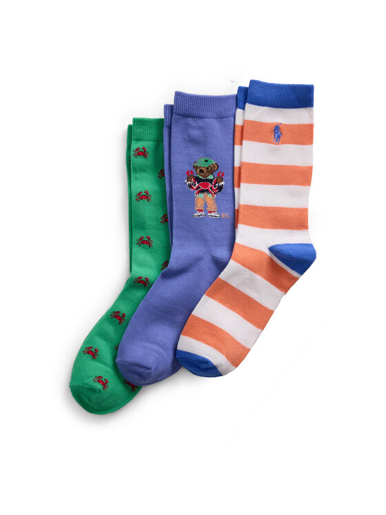 Polo Ralph Lauren Комплект 3 чифта дълги чорапи детски 444969087001 Цветен за Момчета цена