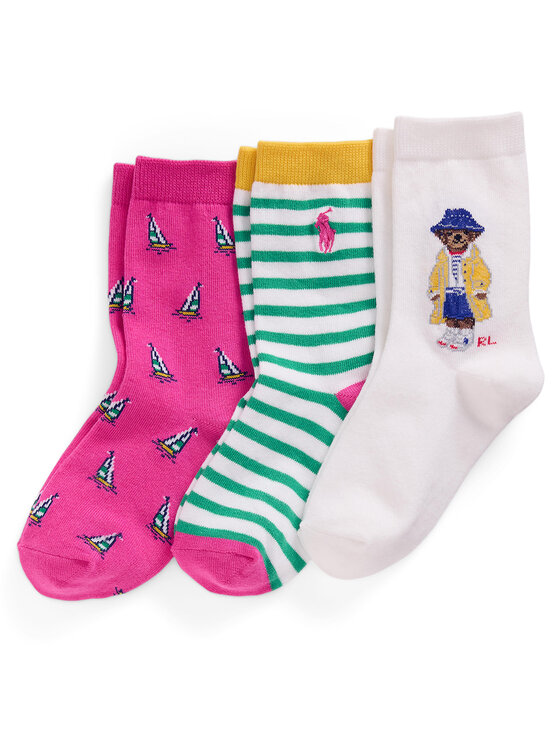 Polo Ralph Lauren Комплект 3 чифта дълги чорапи детски 4