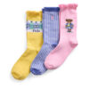 Polo Ralph Lauren Комплект 3 чифта дълги чорапи детски 448969099001 Цветен за Момичета цена