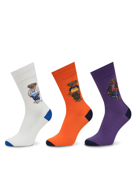 Polo Ralph Lauren Комплект 3 чифта дълги чорапи мъжки 449973050001 Цветен за Мъже цена