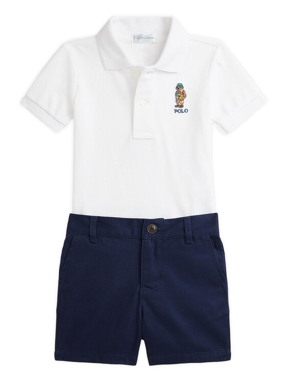 Polo Ralph Lauren Комплект от тениска с яка и къси панталони 320967020002 Тъмносин Regular Fit за Момчета цена