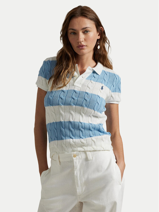 Polo Ralph Lauren Пуловер 211943043011 Син Slim Fit за Жени цена