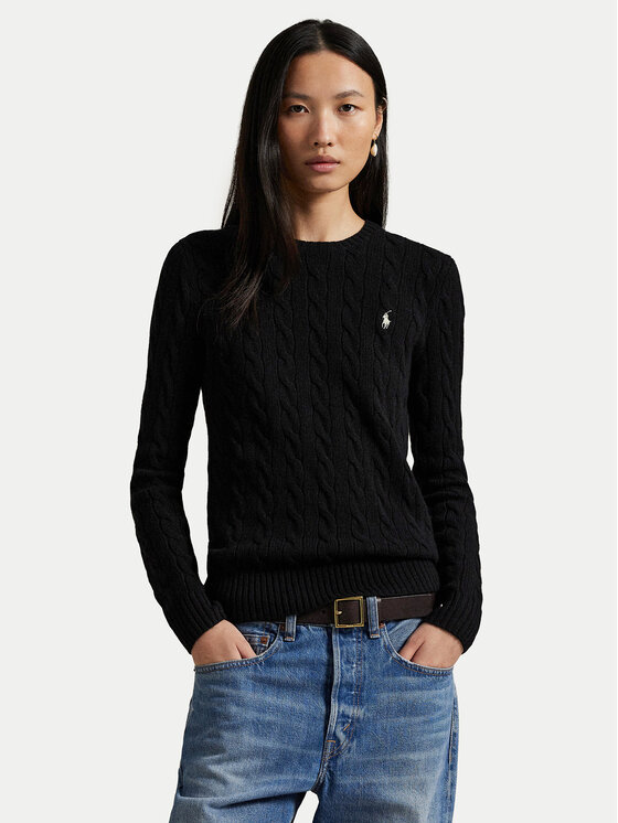 Polo Ralph Lauren Пуловер 211971865005 Черен Slim Fit за Жени цена