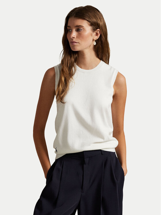 Polo Ralph Lauren Пуловер 211972111002 Бял Straight Fit за Жени цена