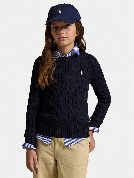 Polo Ralph Lauren Пуловер 313901316009 Тъмносин Regular Fit за Момичета цена