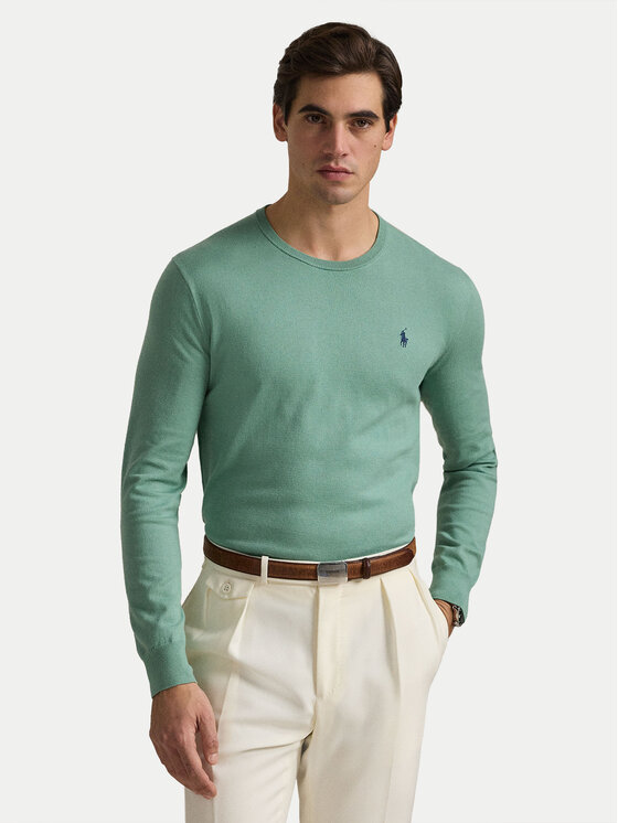 Polo Ralph Lauren Пуловер 710890558508 Зелен Slim Fit за Мъже цена