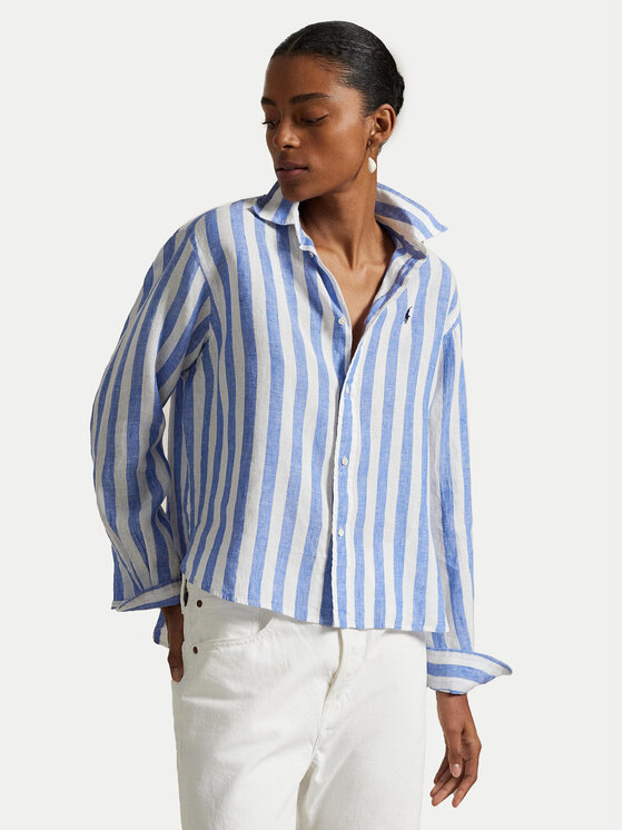 Polo Ralph Lauren Риза 211935130008 Син Relaxed Fit за Жени цена
