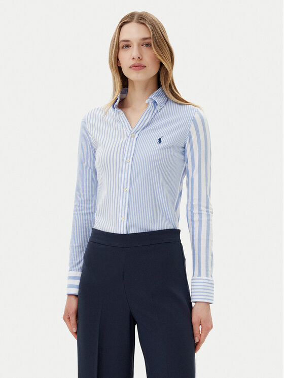 Polo Ralph Lauren Риза 211965102002 Син Slim Fit за Жени цена