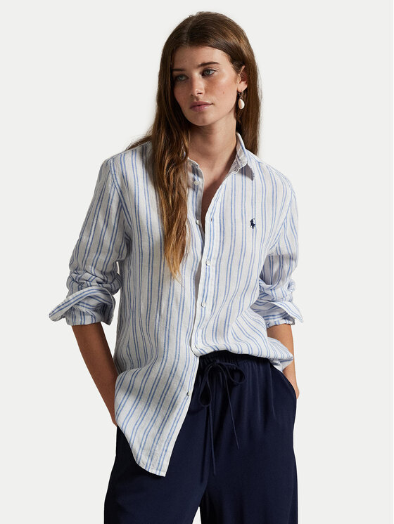 Polo Ralph Lauren Риза 211970691007 Светлосиньо Classic Fit за Жени цена