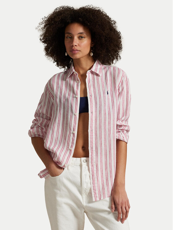 Polo Ralph Lauren Риза 211970691008 Розов Classic Fit за Жени цена