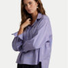 Polo Ralph Lauren Риза 211973130001 Виолетов Boxy Fit за Жени цена