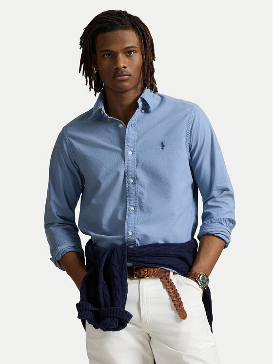 Polo Ralph Lauren Риза 710804257059 Светлосиньо Slim Fit за Мъже цена