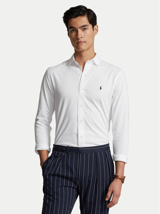 Polo Ralph Lauren Риза 710899386001 Бял Slim Fit за Мъже цена
