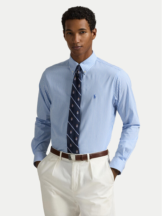 Polo Ralph Lauren Риза 710929344018 Светлосиньо Slim Fit за Мъже цена