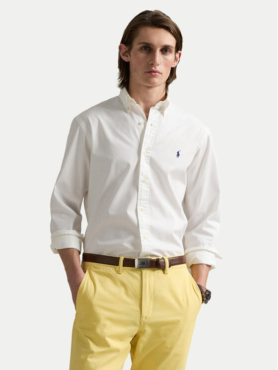 Polo Ralph Lauren Риза 710937993008 Бял Custom Fit за Мъже цена