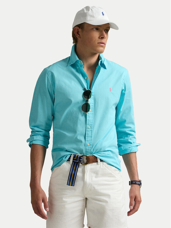 Polo Ralph Lauren Риза 710937993014 Син Custom Fit за Мъже цена