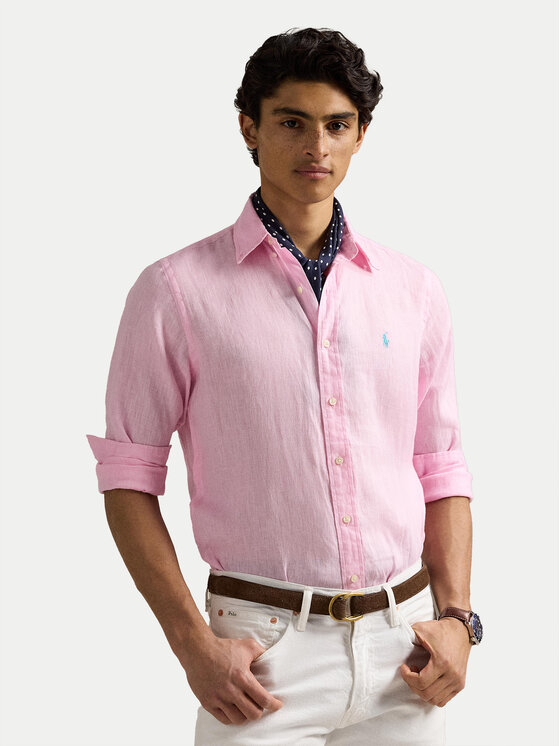 Polo Ralph Lauren Риза 710968915002 Розов Slim Fit за Мъже цена
