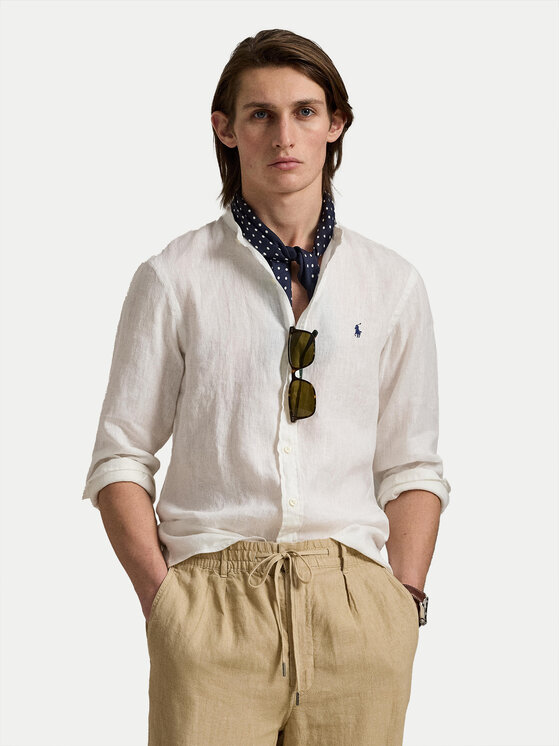 Polo Ralph Lauren Риза 710968925006 Бял Slim Fit за Мъже цена