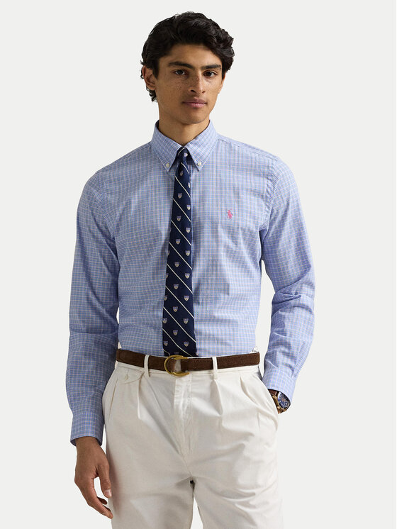 Polo Ralph Lauren Риза 710968937003 Син Custom Fit за Мъже цена