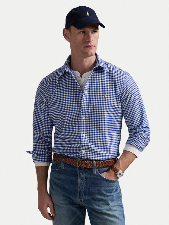 Polo Ralph Lauren Риза Core Replen 710792041 Син Custom Fit за Мъже цена