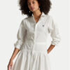 Polo Ralph Lauren Рокля тип риза 211965856001 Бял Regular Fit за Жени цена