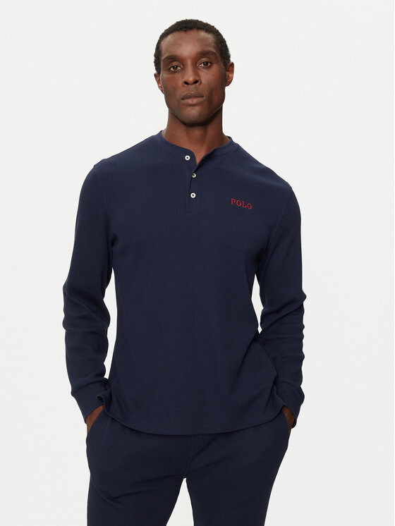 Polo Ralph Lauren Тениска с дълъг ръкав 714950609002 Тъмносин Slim Fit за Мъже цена