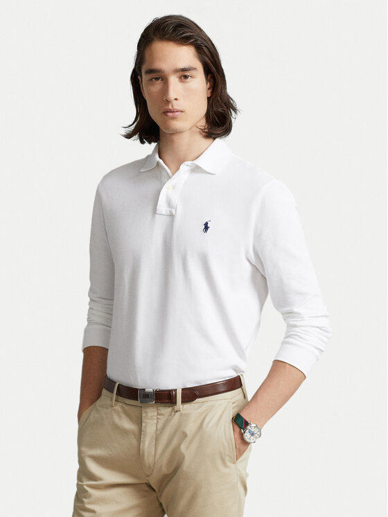 Polo Ralph Lauren Тениска с яка и копчета 710680790001 Бял Custom Slim Fit за Мъже цена