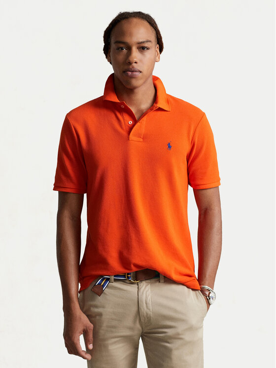 Polo Ralph Lauren Тениска с яка и копчета 710795080025 Оранжев Slim Fit за Мъже цена