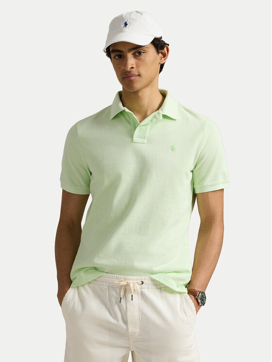 Polo Ralph Lauren Тениска с яка и копчета 710969626001 Зелен Custom Slim Fit за Мъже цена