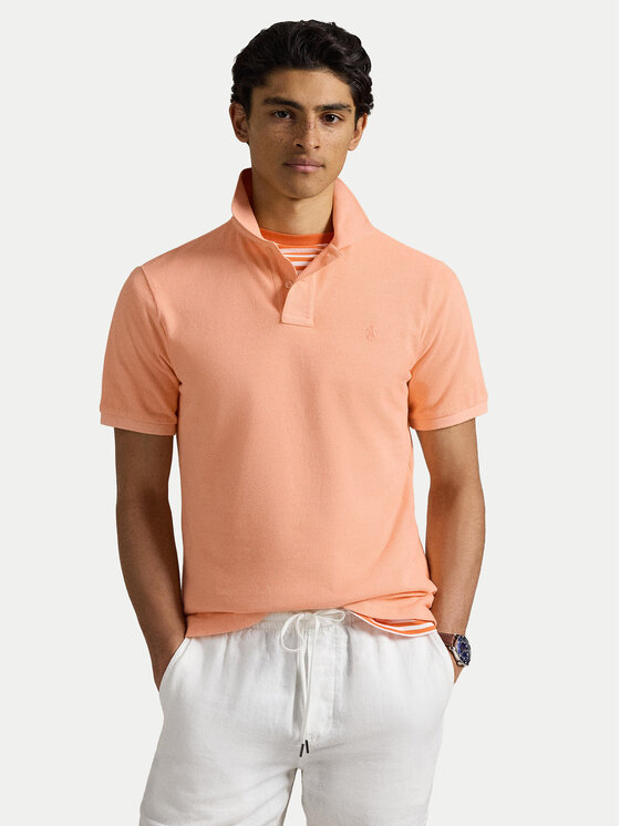 Polo Ralph Lauren Тениска с яка и копчета 710969626004 Оранжев Custom Slim Fit за Мъже цена