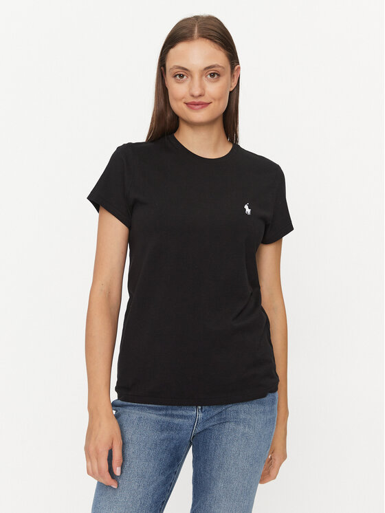 Polo Ralph Lauren Тишърт 211898698007 Черен Regular Fit за Жени цена