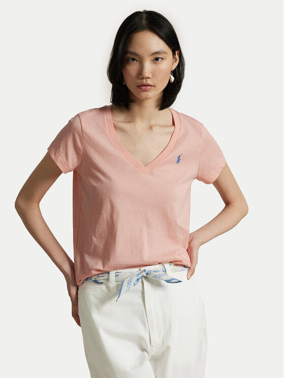 Polo Ralph Lauren Тишърт 211902403008 Розов Straight Fit за Жени цена